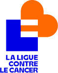 logo de la ligue contre le cancer avec un coeur orange